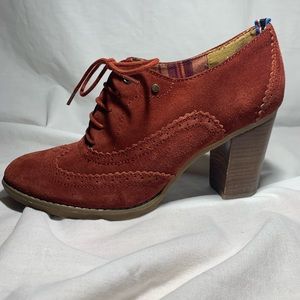Suede Oxford Heeled shoes
